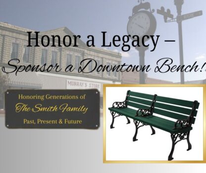 6 Foot Bench for Main Street USA with plaque